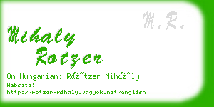 mihaly rotzer business card
